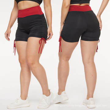 Trendy Biker Shorts High Waist Running Yoga Wear Custom 3Xl Plus Size Drawstring Biker Short For Ladies